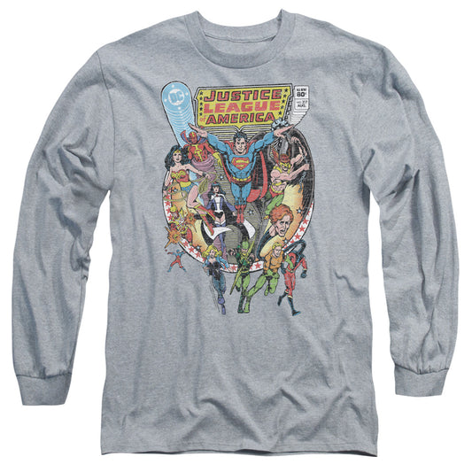Justice League Team Up Mens Long Sleeve Shirt Athletic Heather