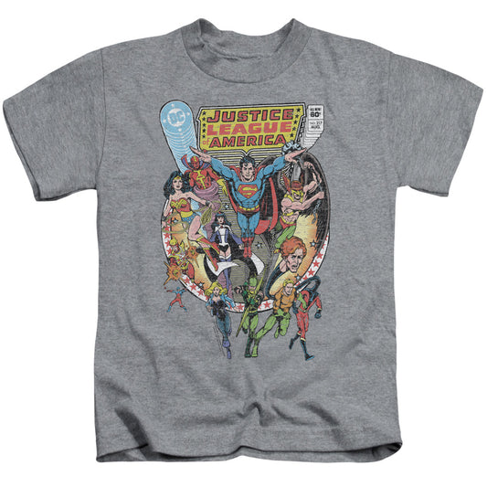 Justice League Team Up Juvenile Kids Youth T Shirt Athletic Heather