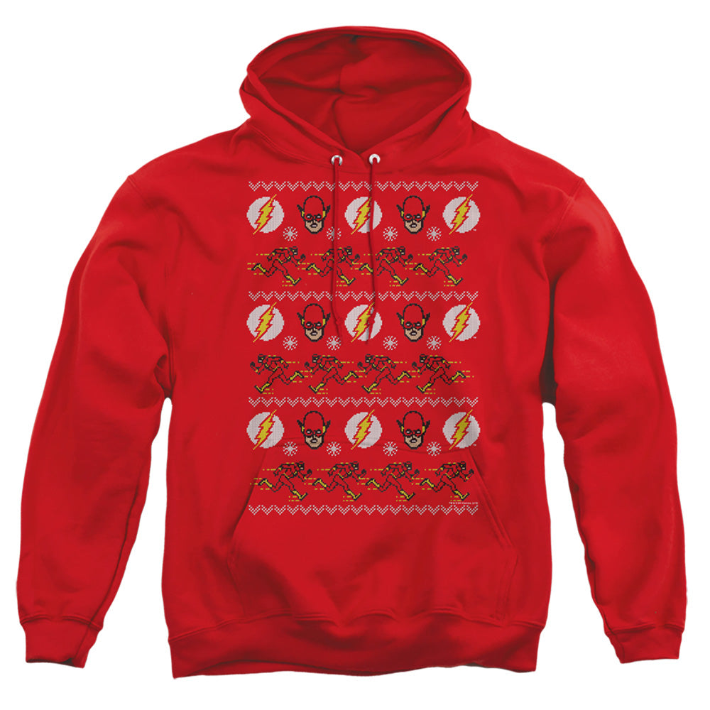 Dc Flash The Flash Ugly Christmas Sweater Mens Hoodie Red