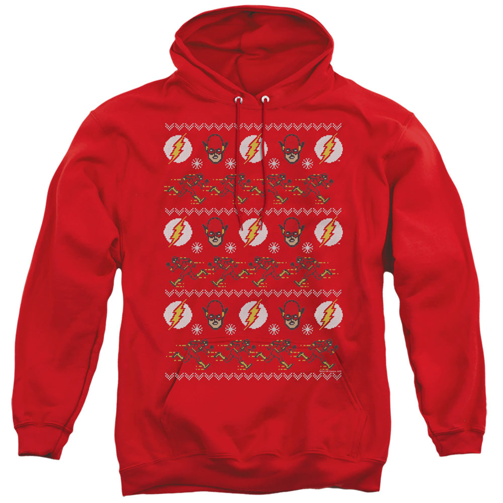 Dc Flash the Flash Ugly Christmas Sweater Mens Hoodie Red