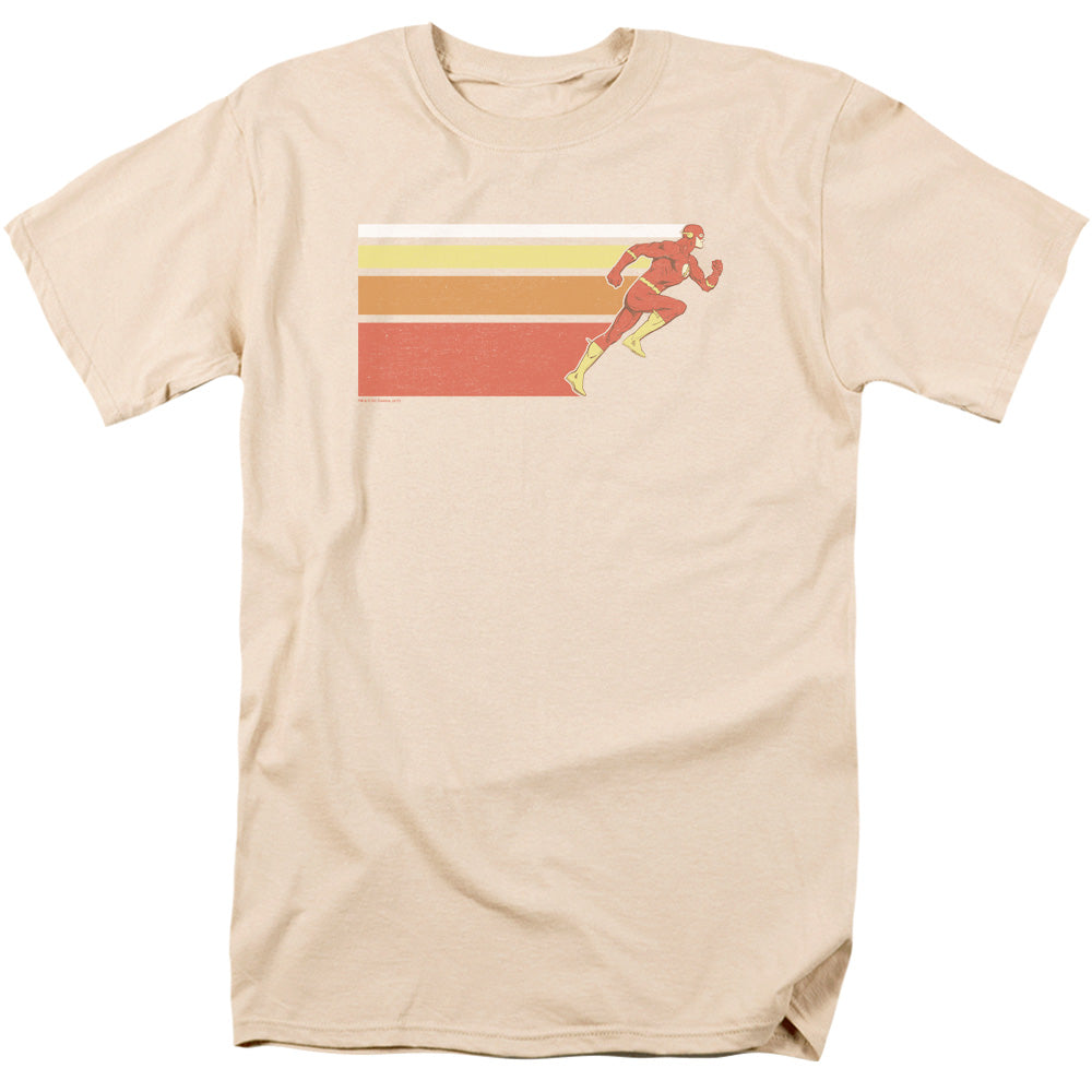 Dc Flash Flash Retro Bars Mens T Shirt Cream