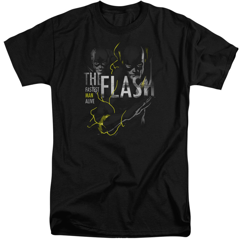 Dc Flash Bold Flash Mens Tall T Shirt Black