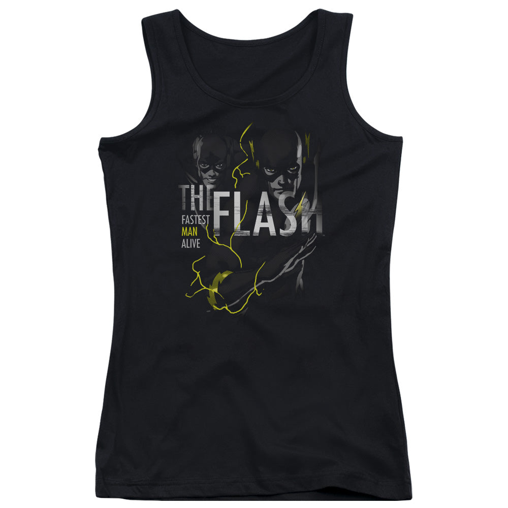 Dc Flash Bold Flash Womens Tank Top Shirt Black