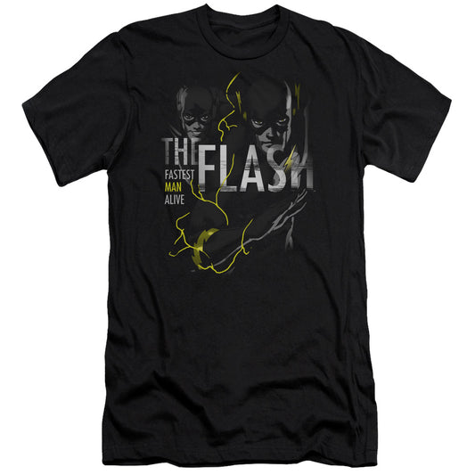 Dc Flash Bold Flash Slim Fit Mens T Shirt Black