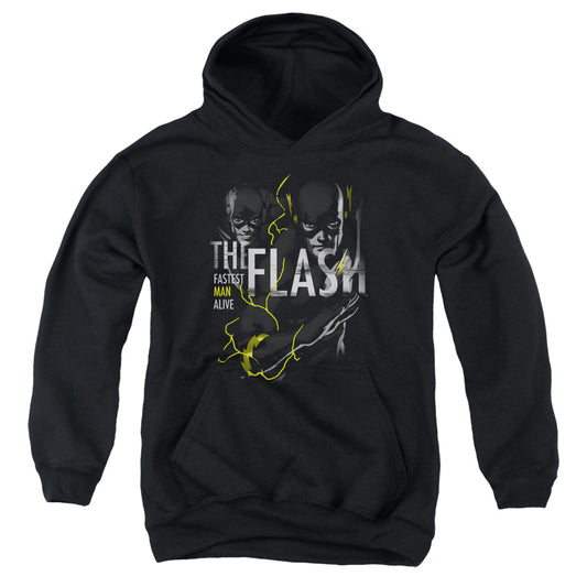 Dc Flash Bold Flash Kids Youth Hoodie Black