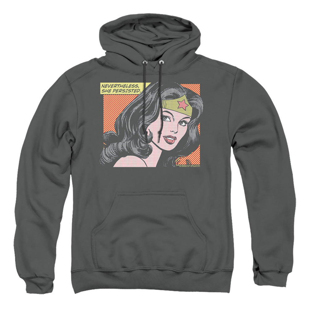 Wonder Woman She Persisted Mens Hoodie Charcoal