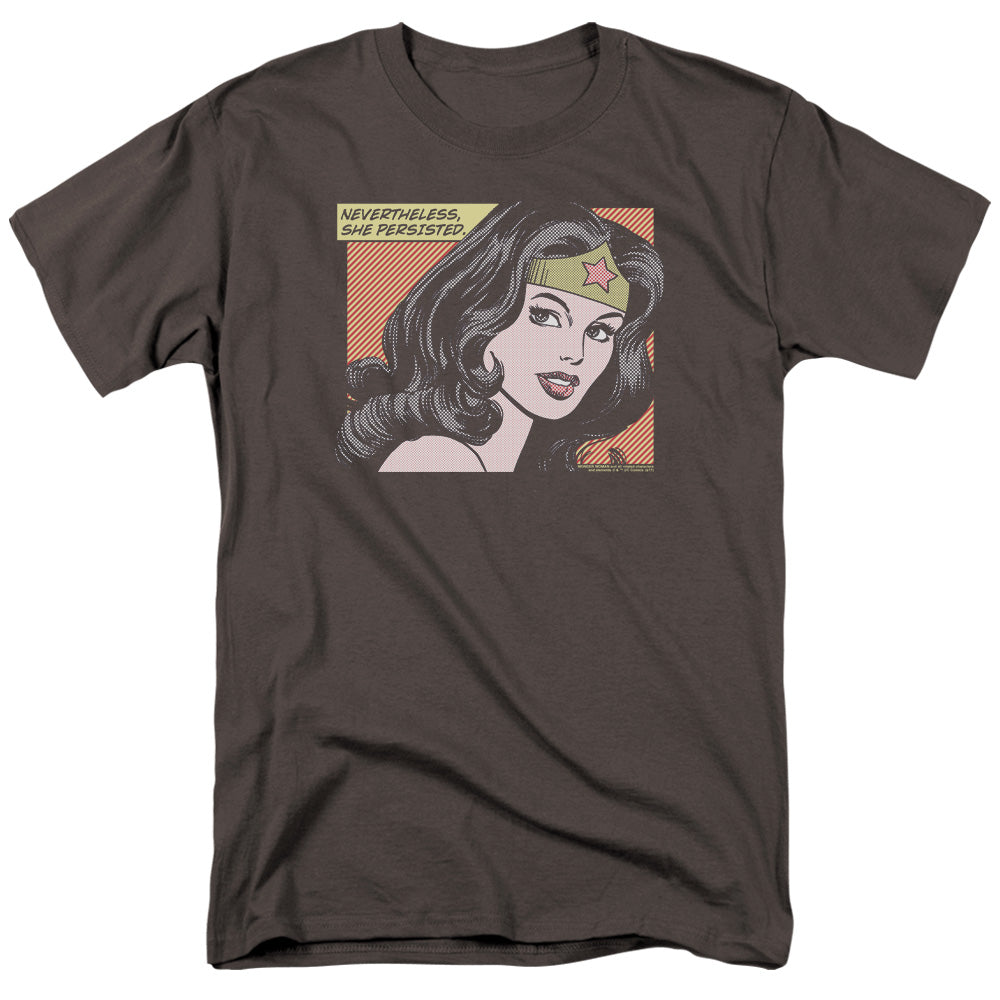 Wonder Woman She Persisted Mens T Shirt Charcoal