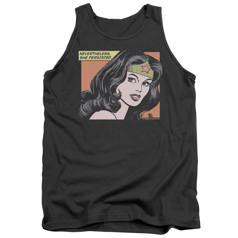 Wonder Woman She Persisted Mens Tank Top Shirt Charcoal