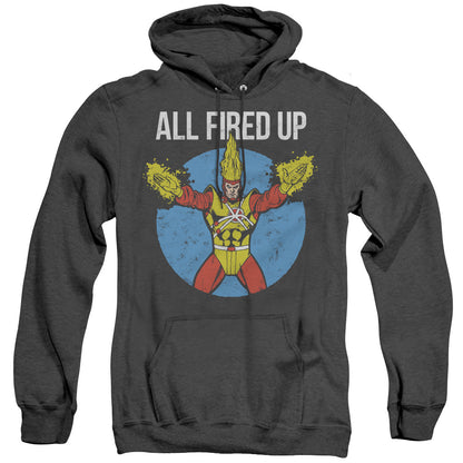 Justice League Of America Firestorms Party Mens Heather Hoodie Black Officially Licensed