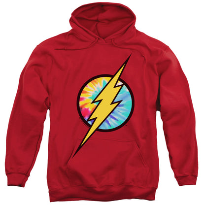 Dc Flash Tie Dye Flash Logo Mens Hoodie Red