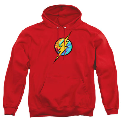 Dc Flash Tie Dye Flash Logo Mens Hoodie Red