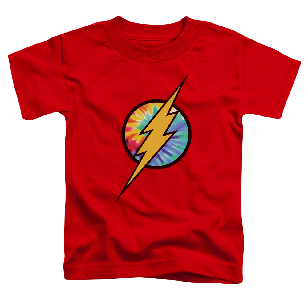 Dc Flash Tie Dye Flash Logo Toddler Kids Youth T Shirt Red