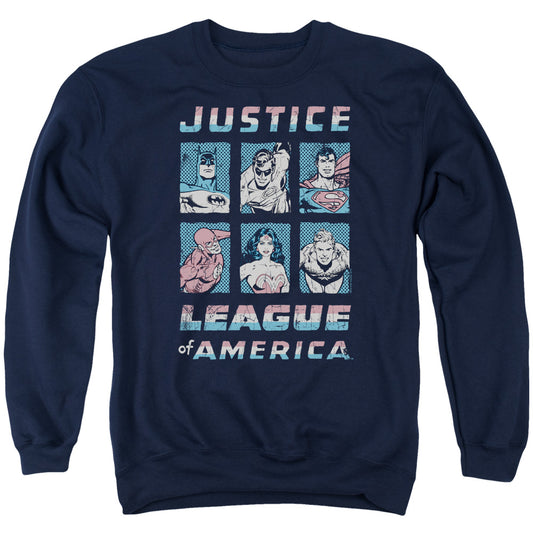 Justice League American League Mens Crewneck Sweatshirt Navy Blue