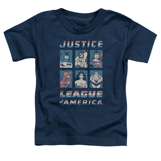 Justice League American League Toddler Kids Youth T Shirt Navy Blue