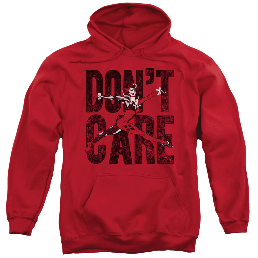 Justice League Don’t Care Mens Hoodie Red