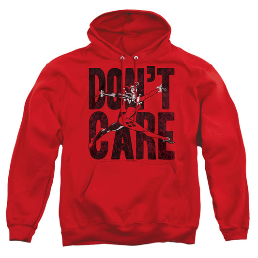Justice League Of America Donâ€™T Care Mens Hoodie Red Officially Licensed