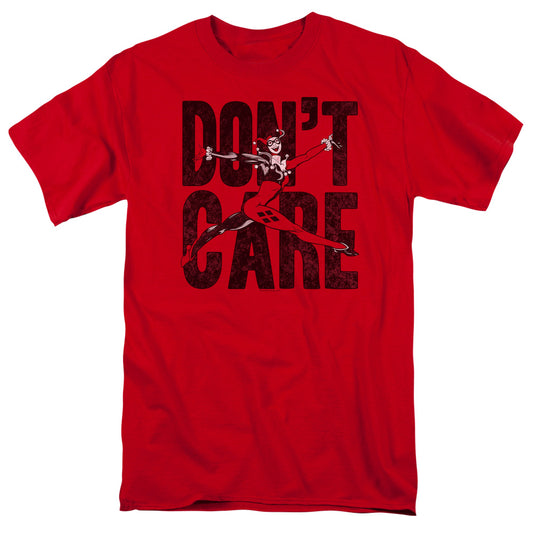 Justice League Don’t Care Mens T Shirt Red