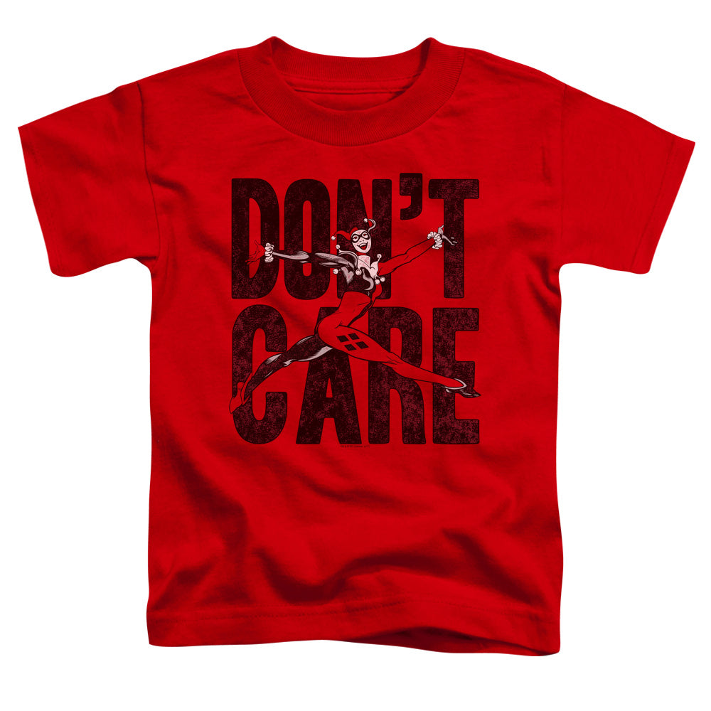 Justice League Don’t Care Toddler Kids Youth T Shirt Red