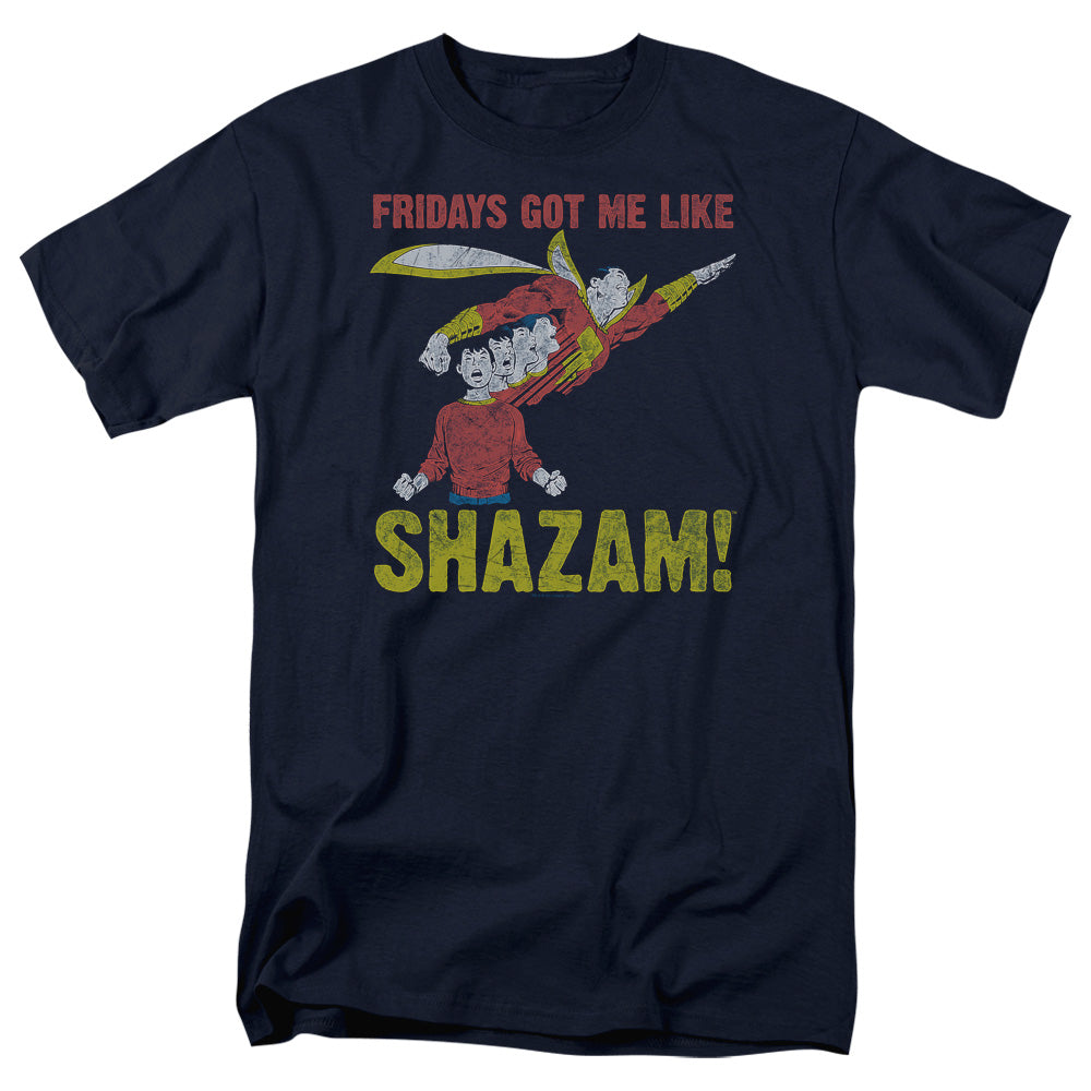 Justice League Fridays Got Me Like Mens T Shirt Navy Blue