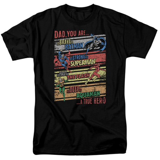 Justice League a True Hero Mens T Shirt Black