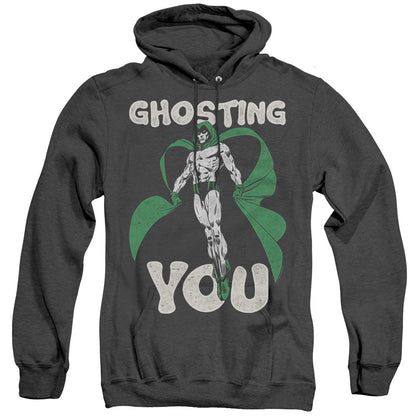 Justice League Of America Ghosting Mens Heather Hoodie Black Officially Licensed