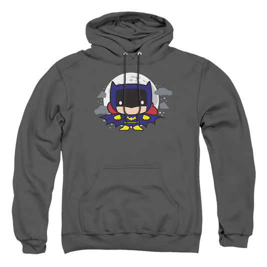 Justice League Of America Batgirl Chibi Mens Hoodie Charcoal Officially Licensed