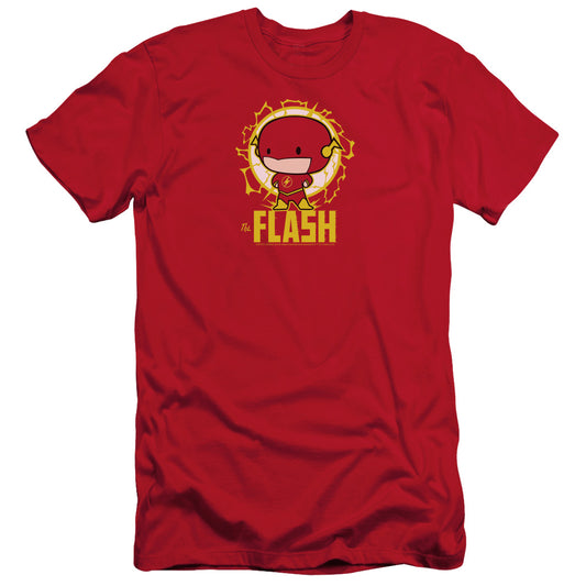 Dc Flash Flash Chibi Slim Fit Mens T Shirt Red