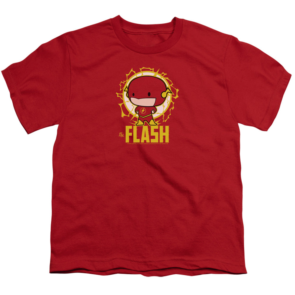 Dc Flash Flash Chibi Kids Youth T Shirt Red