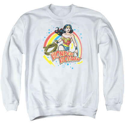 Wonder Woman Wonder Airbrush Mens Crewneck Sweatshirt White