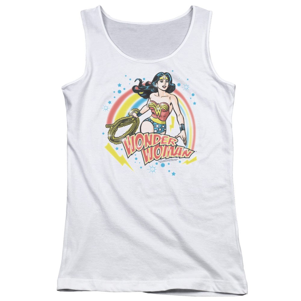 Wonder Woman Wonder Airbrush Womens Tank Top Shirt White