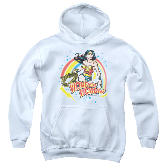 Wonder Woman Wonder Airbrush Kids Youth Hoodie White