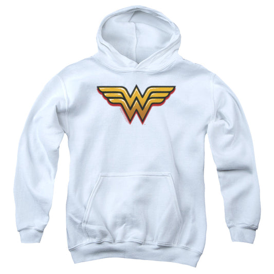 Wonder Woman Airbrush Ww Kids Youth Hoodie White