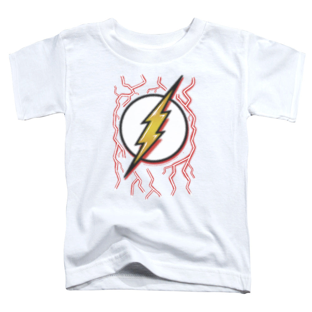 Dc Flash Airbrush Bolt Toddler Kids Youth T Shirt White