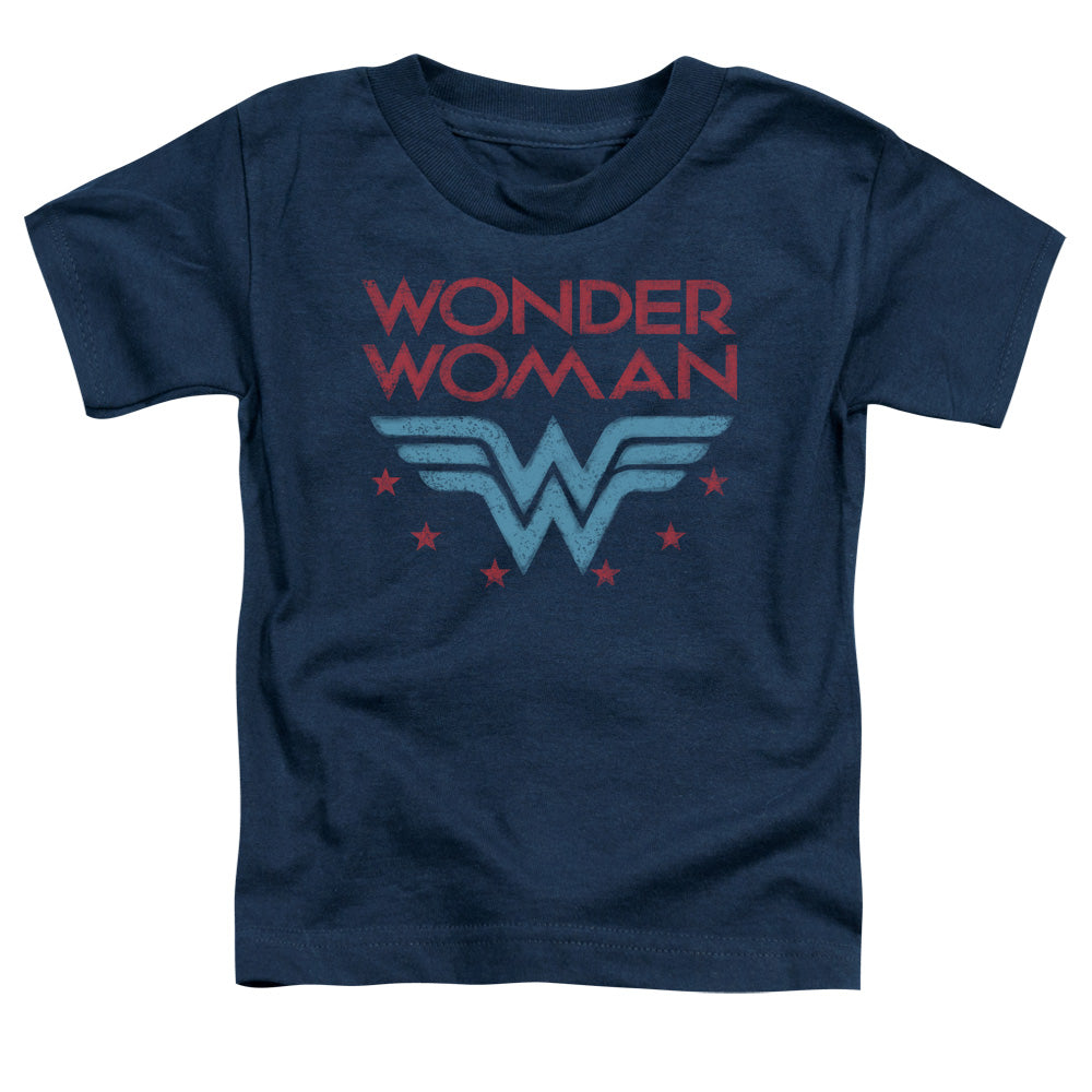 Wonder Woman Wonder Stars Toddler Kids Youth T Shirt Navy Blue