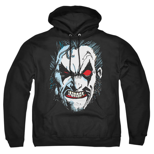 Justice League Of America In Lo Face Mens Hoodie Black Officially Licensed