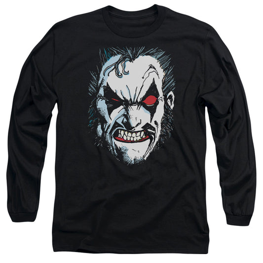 Justice League in Lo Face Mens Long Sleeve Shirt Black