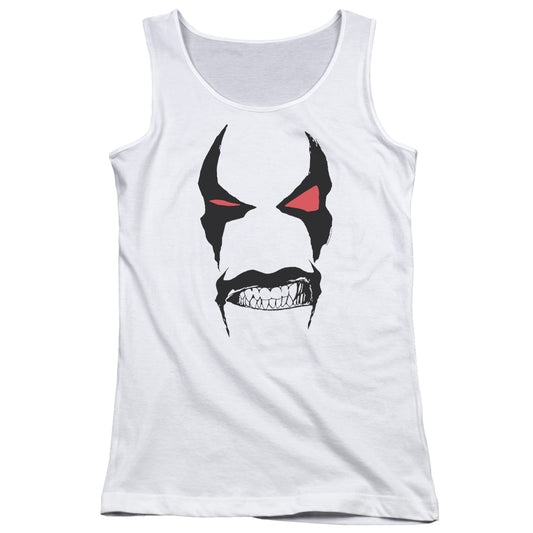 Justice League Lobo Face Womens Tank Top Shirt White