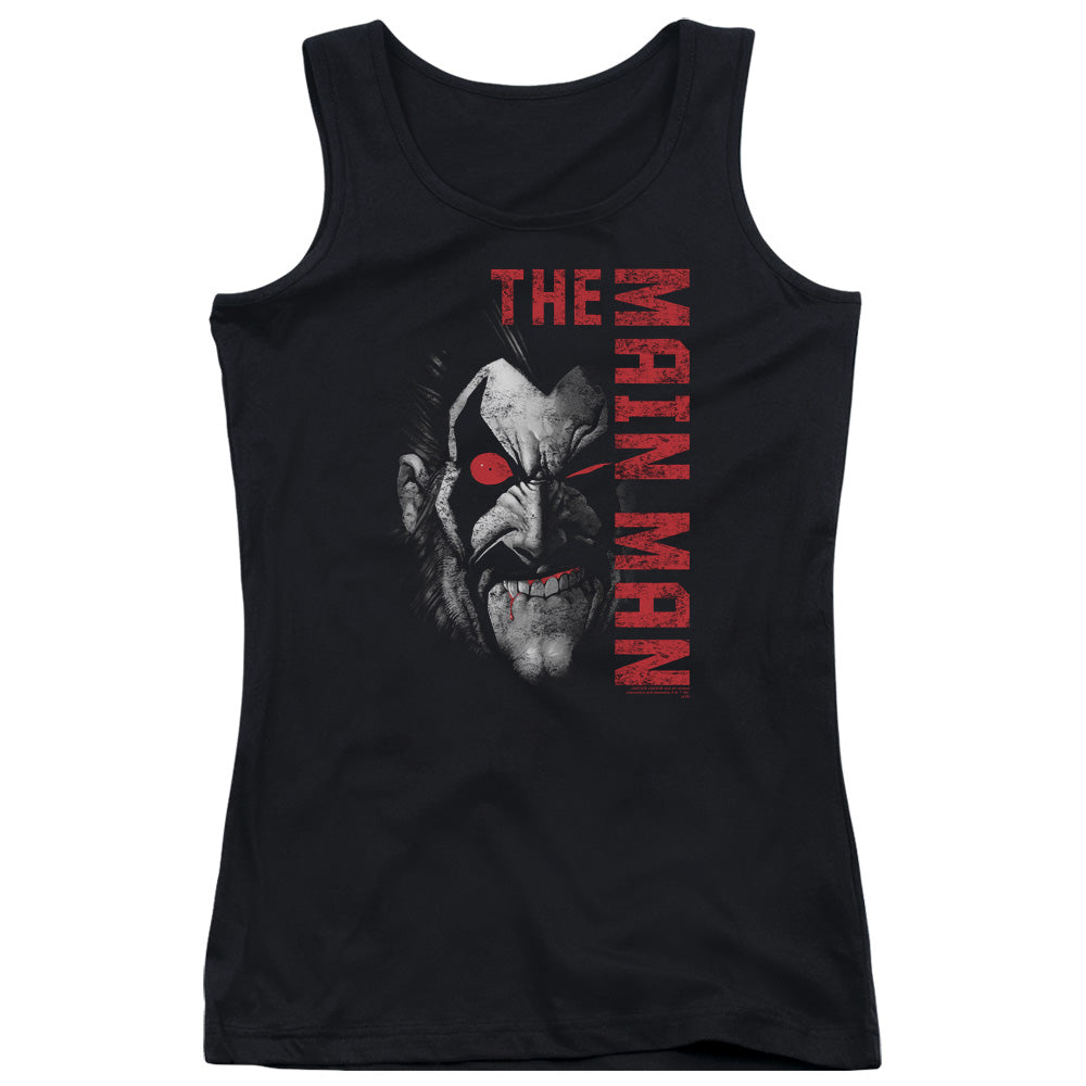 Justice League Main Man Womens Tank Top Shirt Black