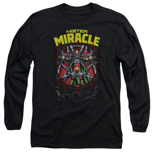 Justice League Mister Miracle Mens Long Sleeve Shirt Black