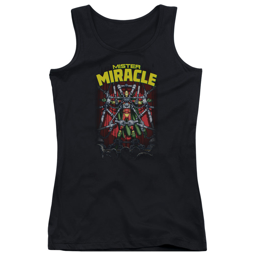 Justice League Mister Miracle Womens Tank Top Shirt Black