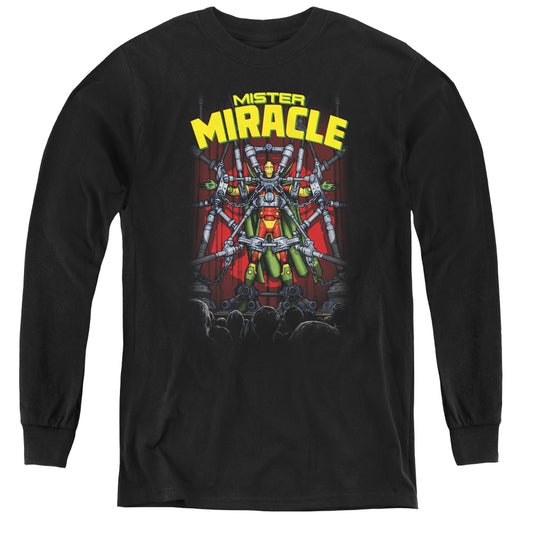 Justice League Mister Miracle Long Sleeve Kids Youth T Shirt Black
