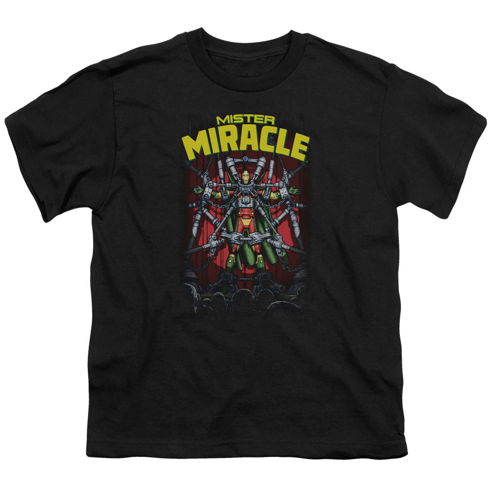 Justice League Mister Miracle Kids Youth T Shirt Black