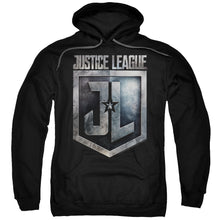Load image into Gallery viewer, Justice League Movie Shield Logo Mens Hoodie Black