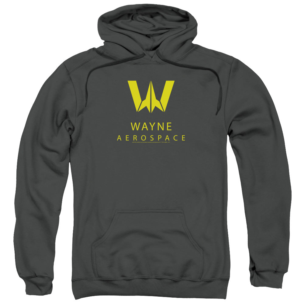Justice League Movie Wayne Aerospace Mens Hoodie Charcoal