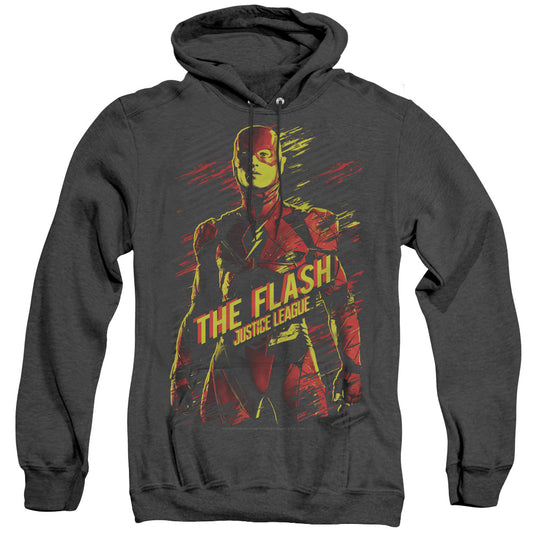 Justice League Movie the Flash Heather Mens Hoodie Black