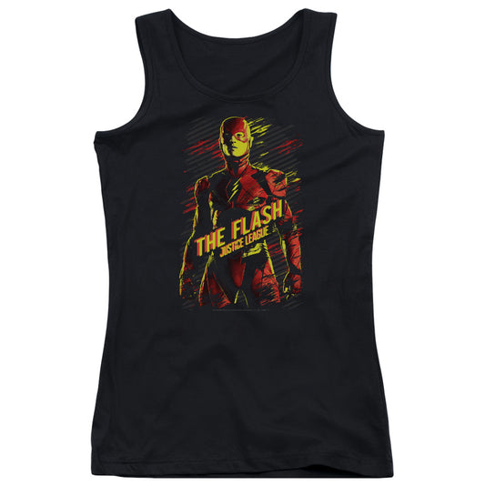 Justice League Movie the Flash Womens Tank Top Shirt Black