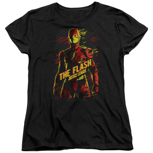 Justice League Movie the Flash Womens T Shirt Black