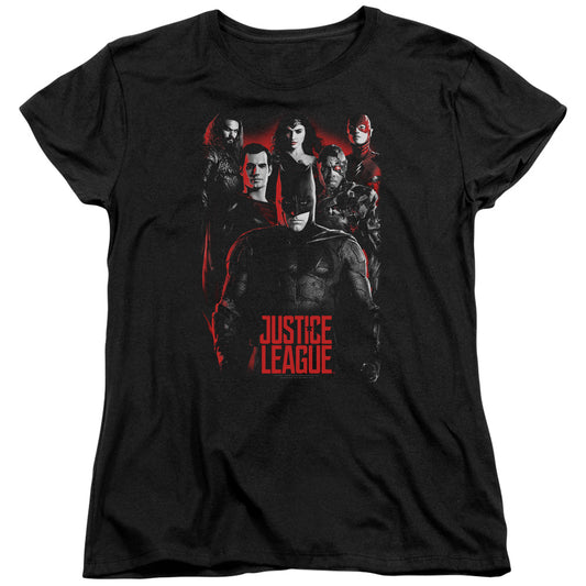 Justice League Movie the League Womens T Shirt Black