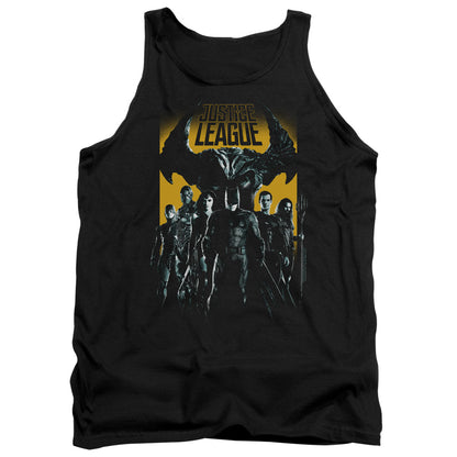 Justice League Movie Stand Up to Evil Mens Tank Top Shirt Black