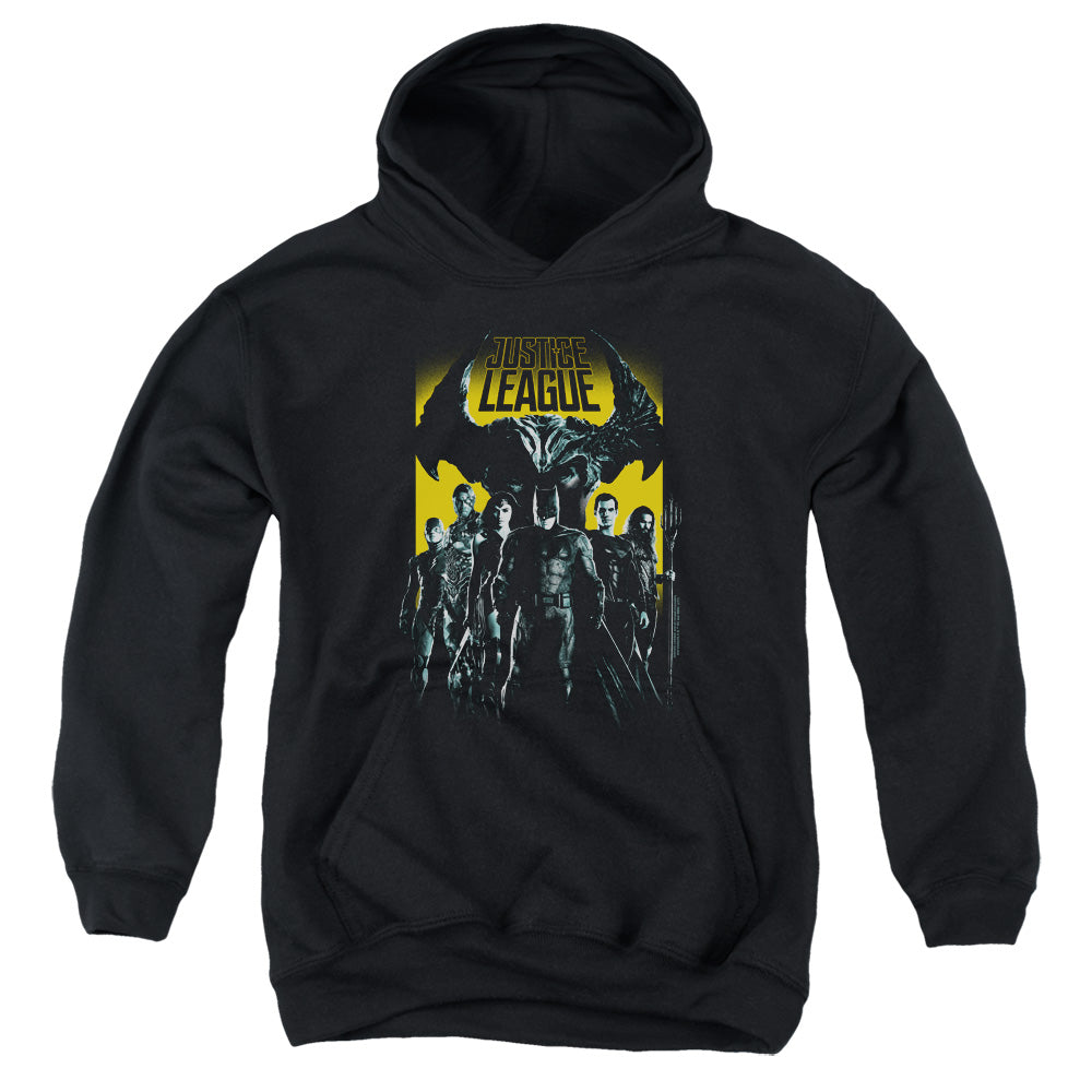 Justice League Movie Stand Up to Evil Kids Youth Hoodie Black